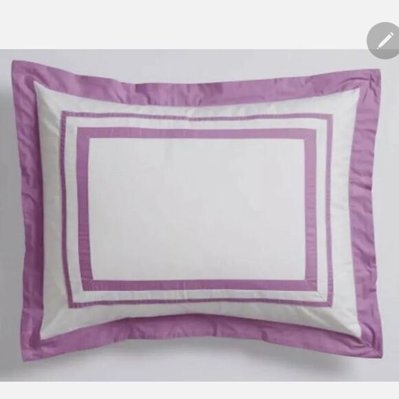 2x PB Teen Organic Purple & White Sham - Picture 7 of 7